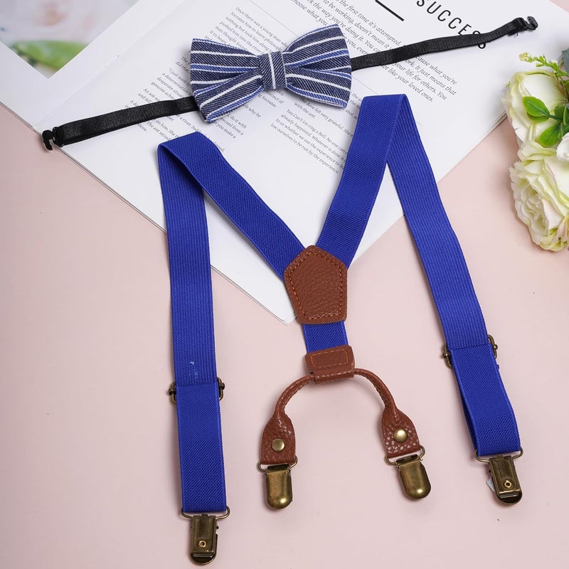 mifengda Boys Suspenders and Bow Tie Set Kids Suspenders and Pre-Tied Bow Tie Adjustable Toddler Baby for Kids Wedding Party - Image 5